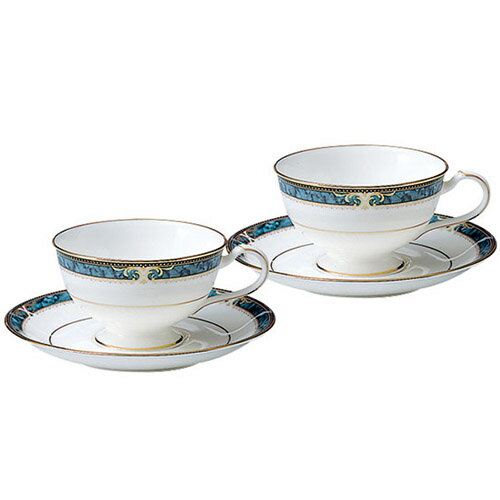 ノリタケ ( NORITAKE ) エセックスコート ティー・コーヒーカップ＆ソーサーペア 190ml [ブランドロゴ入りギフトBOX] 人気 ギフト 御祝 結婚祝 出産祝 新築祝 結婚内祝 出産内祝 新築内祝 各種内祝 快気祝 粗品 景品 記念品 歳祝