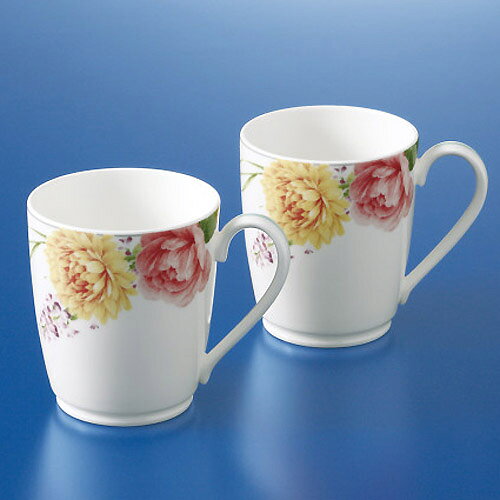 ノリタケ ( NORITAKE ) ココフルール ペアマグカップ 295ml ※ 電子レンジ・食洗機使用可 [ブランドロゴ入りギフトBOX] 人気 ギフト 御祝 結婚祝 出産祝 新築祝 結婚内祝 出産内祝 新築内祝 粗品 景品 記念品 歳祝