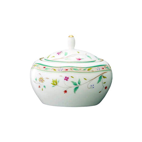 ノリタケ ( NORITAKE ) 花更紗 シュガーポット 砂糖入れ 215ml [ブランドロゴ入りギフトBOX] 人気 ギフト 御祝 結婚祝 出産祝 新築祝 結婚内祝 出産内祝 新築内祝 粗品 景品 記念品 歳祝