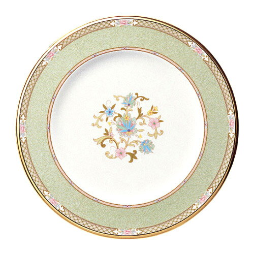 ノリタケ ( NORITAKE ) 日本製 ヨシノ 22cmプレート ( グリーン ) [ブランドロゴ入りギフトBOX] 人気 ギフト 御祝 結婚祝 出産祝 新築祝 結婚内祝 出産内祝 新築内祝 粗品 景品 記念品 歳祝