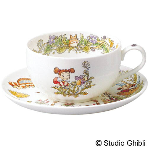 Noritake　（ノリタケ）　日本製　スタジオジブリ　となりのトトロ　3〜4月　たんぽぽ編　たっぷりミルクティーカップ＆ソーサー　（トトロ専用BOX入り　レンジOK）　【人気　ギフト　各種御祝　各種内祝】