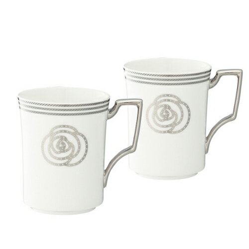 ノリタケ ( NORITAKE ) エイダン プラチナ ペアマグカップ 330ml ( ホワイト ) [ブランドロゴ入りギフトBOX] 人気 ギフト 御祝 結婚祝 出産祝 新築祝 結婚内祝 出産内祝 新築内祝 粗品 景品 記念品 歳祝