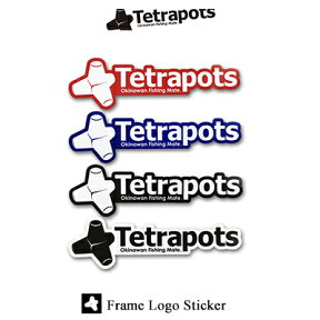 テトラポッツ　フレームロゴステッカー　TPG-037　Tetrapots Frame Logo Sticker TPG037　テトラポッツ　釣り具　フィッシング　シール　魚　釣り　モンゴル800　モンパチ　【何枚でもメール便OK】