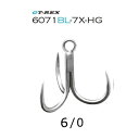 【 お買い物マラソン ポイント5倍 】BKK フック ビーケーケー GT-REX 6071BL-7X-HG #6/0 バーブレス 4589596140445 GT・マグロ 用 トレブルフック BKK HOOK 釣り 釣具 釣り具 フィッシング ルアー フック トリプルフック バーブレス