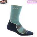 ダーンタフ レディース 1967 ライトハイカー マイクロクルー ライトウェイトクッション アクア 靴下 ソックス DARN TOUGH DTV DAR1944...