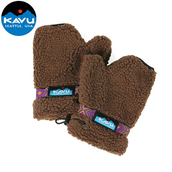 樂天商城 - カブー KAVU フリースグローブ ボアグローブ ブラウン 厚手 もこもこ ポリエステル100% KAV19821111277