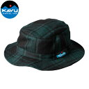カブー KAVU キッズ 帽子 ハット K's チェックバケットハット グリーン KAV19821528038