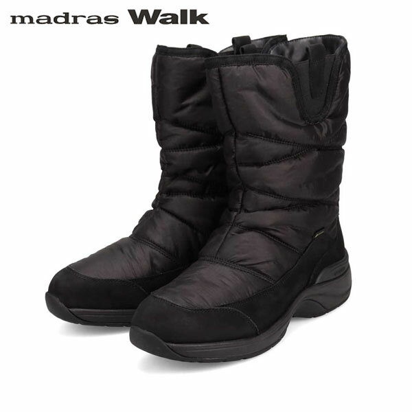 マドラスウォーク スノーブーツ レディース マドラスウォーク madras Walk レディース ゴアテックス ナイロンブーツ スノーブーツ MWL1016 BLACK 防水透湿 防滑 防寒 MADMWL1016BLA