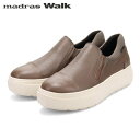 マドラスウォーク madras Walk レディース ゴアテックス スリッポン 厚底 レザー MWL1024 OAK 防水透湿 MADMWL1024OAK