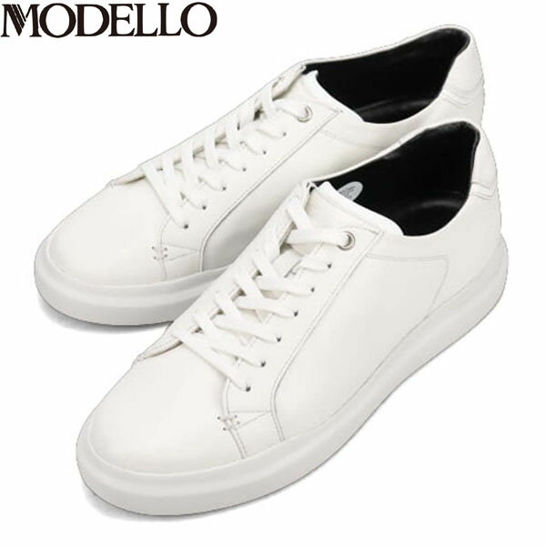 モデロ MODELLO メンズ レザースニーカー DM2751 WHITE ホワイト 軽量 マドラス madras MODDM2751WHT