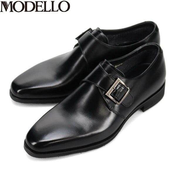 モデロ MODELLO メンズ ゴアテックス ドレスシューズ ビジネスシューズ DM2803G BLACK ブラック 防水透湿 モンクストラップ マドラス madras MODDM2803GBLA