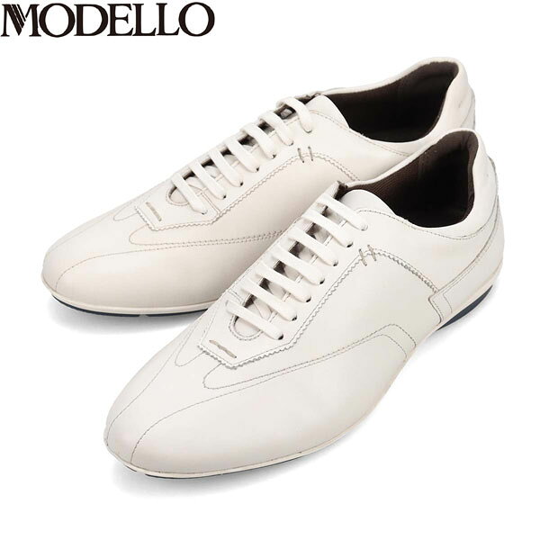 モデロ MODELLO メンズ レザースニーカー DM6922 WHITE ホワイト 抗菌消臭 マドラス madras MODDM6922WHT