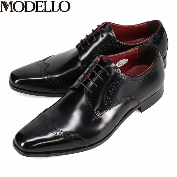 モデロ MODELLO メンズ 紳士靴 ドレスシューズ ビジネスシューズ DM9603 BLACK ウィングチップ マドラス madras MODDM9603BLA
