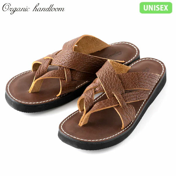 Women'S Shoes - Organic handloom オーガニックハンドルーム サンダル DUBI ドゥビー ブラウンシュリンク レザー 牛革 日本製 OH021492