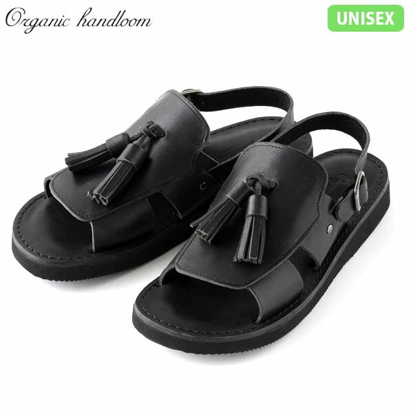 Organic handloom オーガニックハンドルーム サンダル LAMBETH ランベス ブラック オイルレザー 日本製 OH022009