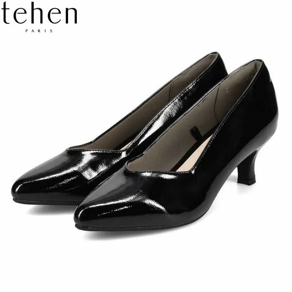テーン tehen レディース パンプス シンプル ベーシック TN5501 BLACK-ENAMEL 通勤 ビジネス マドラス madras TEHTN5501BLAE