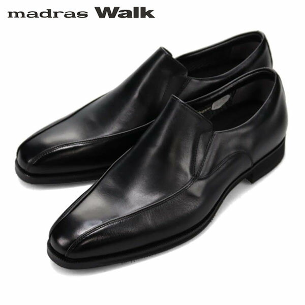 樂天商城 - マドラスウォーク madras Walk メンズ ゴアテックス ビジネスシューズ 紳士靴 革靴 SPMW7802 BLACK スリッポン 防水透湿 通勤 MADSPMW7802BLA
