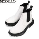 モデロ MODELLO メンズ 紳士靴 アンクルブーツDM3331 WHITE カバロス加工 マドラス madras MODDM3331WHT