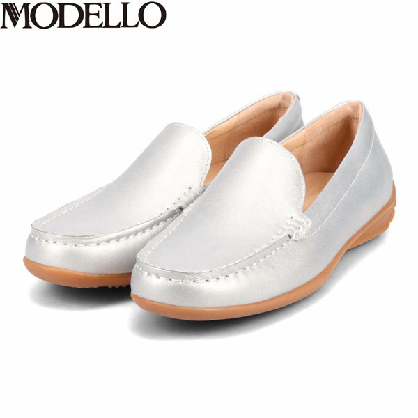モデロ MODELLO レディース モカシンシューズ DML5500 SILVER スクエアトゥ マドラス madras MODDML5500SIL