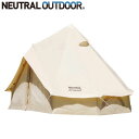 ニュートラルアウトドア NEUTRAL OUTDOOR NT-TE01 GE テント2.5 ベージュ アイボリー 2~3人用 コンパクト グランピング 耐水 収納袋付 NT23456(4)