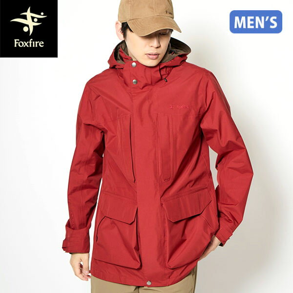 Rakuten - フォックスファイヤー Foxfire メンズ ゴアテックス ジャケット アウター ライダルジャケット レッド(080) 防水透湿 アウトドア FOX5113563080