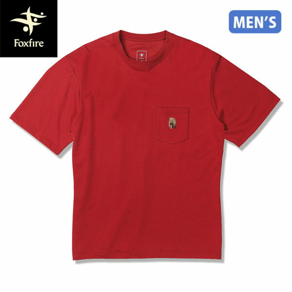 Rakuten - フォックスファイヤー Foxfire メンズ Tシャツ TCベアポケットT S/S アイアンレッド(097) ダンボールニット アウトドア FOX5115516097