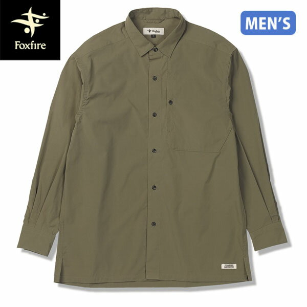 フォックスファイヤー Foxfire メンズ 長袖シャツ TSアロードライTWシャツ オリーブ(070) SPRUCE LINE 吸汗速乾 FOX6112570070