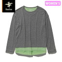 フォックスファイヤー Foxfire レディース Tシャツ SCクルー SC Crew 長袖 防虫 吸汗速乾 UVカット スコーロン キャンプ グレー(020)...
