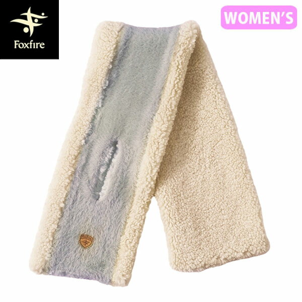 フォックスファイヤー Foxfire レディース ネックウォーマー モールヤーンニットループマフラー ブルーグレー(048) ボアフリース 保温 FOX8320440048