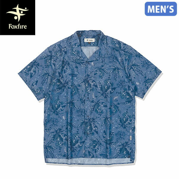 フォックスファイヤー Foxfire メンズ 半袖シャツ アイランドシャツS/S ネイビー 半袖 涼感 ドライ 旅行 FOX5212632046...