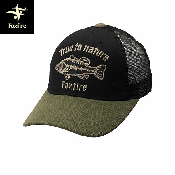 フォックスファイヤー Foxfire 帽子 キャップ True to nature トラッカーキャップ ブラック 釣り キャップ メッシュ FOX5522653025