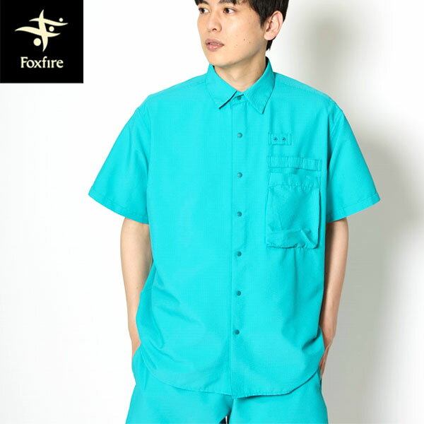 Rakuten - フォックスファイヤー Foxfire メンズ 半袖シャツ FISHDOMシャツS/S エメラルド 釣り 半袖 ドライ FOX6912603062