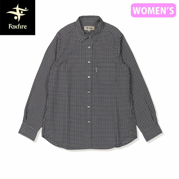Rakuten - フォックスファイヤー Foxfire レディース 山シャツ 長袖 TSパナマサッカーシャツ ネイビー 吸汗速乾 涼しい 登山 FOX8212683046