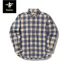 フォックスファイヤー Foxfire メンズ シャツ 長袖 TSウォームチェックシャツ TS Warm Check Shirt 微起毛 吸汗速乾 中厚 ブルー(040) FOX5112416040