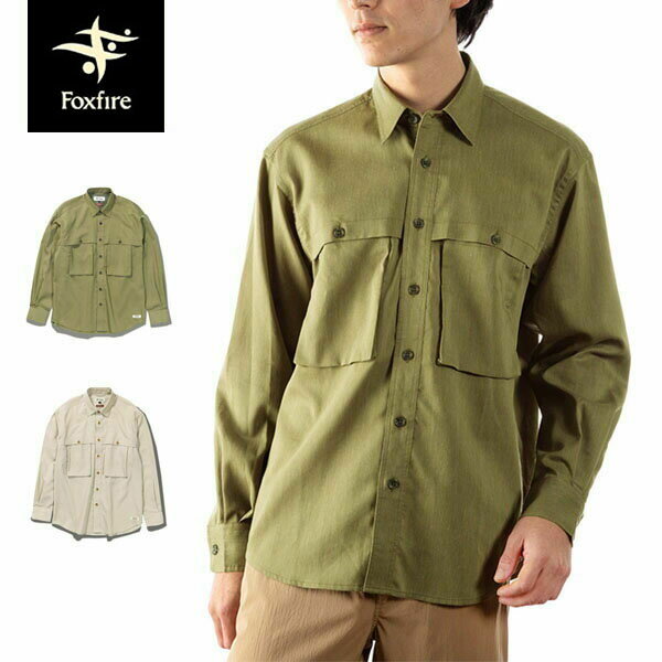 セール フォックスファイヤー Foxfire SPRUCE LINE フィッシング シャツ 長袖 SCブリーザブルシャツL/S 防虫 UVカット カーキ（010） T-FOX6212302010