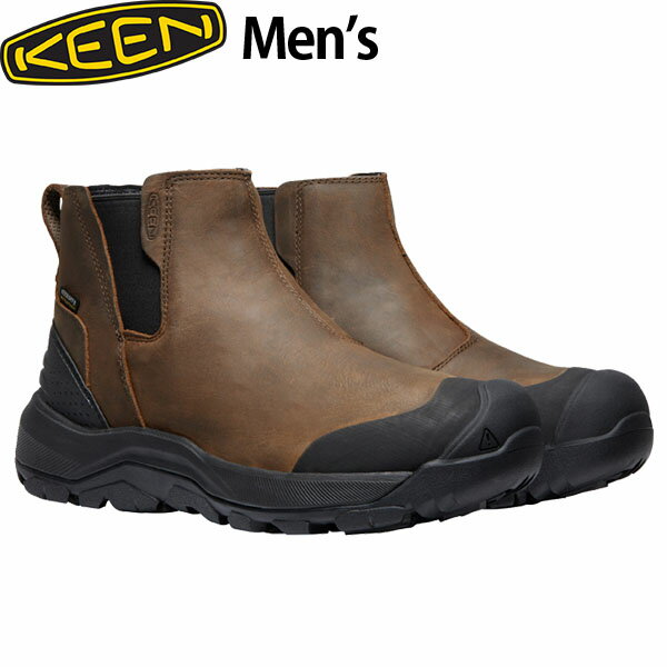 キーン サイドゴアブーツ メンズ キーン メンズ レヴェル フォー チェルシー KEEN MEN REVEL IV CHELSEA Canteen×Black 防水ウインターブーツ KEE1025559