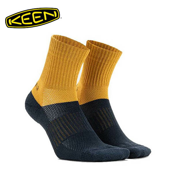 L[ C jZbNX V \bNX NH[^[ KEEN UNISEX WA-SHI SOCKS QUARTER MUSTARD~NAVY KEE1028425