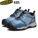 キーン KEEN キッズ ジュニア 靴 ワンデュロ ロー ウォータープルーフ 登山靴 WANDURO LOW WP Youth Vintage Indigo/Scarlet Ibis 防水透湿 KEE1028596