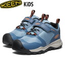 キーン KEEN キッズ 靴 ワンデュロ ロー ウォータープルーフ 登山靴 WANDURO LOW WP Children Vintage Indigo/Scarlet Ibis 防水透湿 KEE1028603