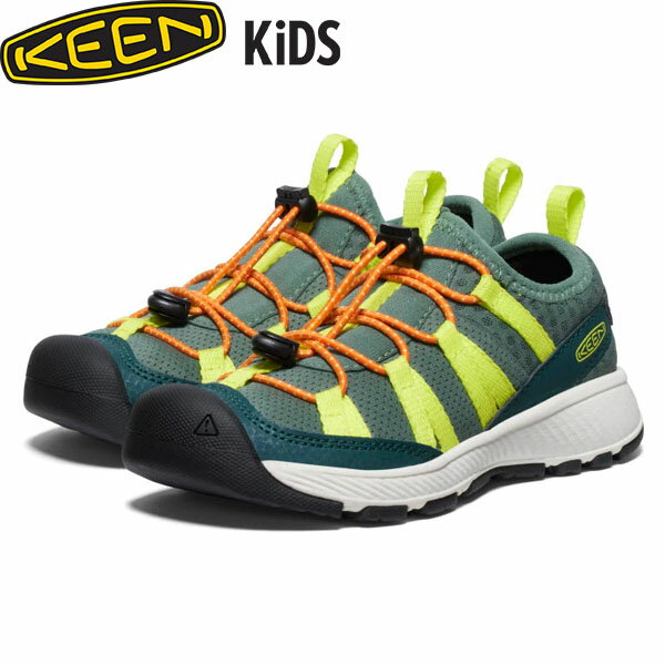 キーン KEEN キッズ 靴 モトゾア スニーカー MOTOZOA SNEAKER Children Sea Moss/Scarlet Ibis 軽量 KEE1028776