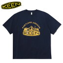 L[ KEEN jZbNX TVc n[xXg ebN eB[ A[` S HARVEST TECH TEE ARCH LOGO NAVY/YELLOW KEE1029316