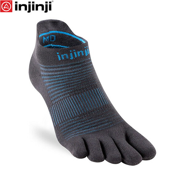 Rakuten - インジンジ 281110 ランライトウェイトノーショウ カーボン ソックス 靴下 injinji RUNシリーズ INJ281110CBN