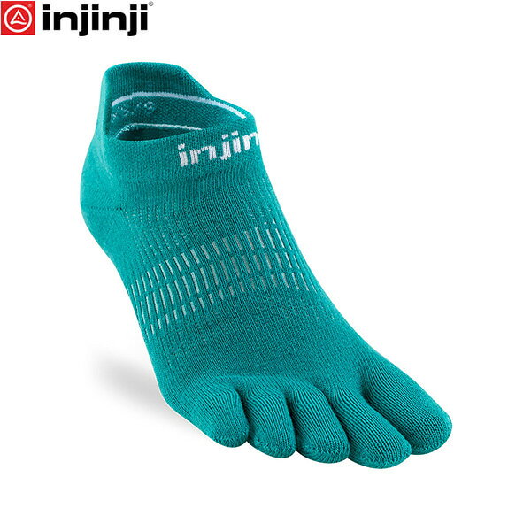 Socks - インジンジ 281111 ウイメンズ ランライトウェイトノーショウ アトランティス ソックス 靴下 injinji RUNシリーズ INJ281111ATS