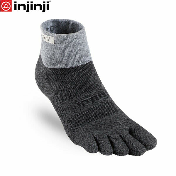 injinji インジンジ ウイメンズ トレイル ミッドウェイト ミニクルー グラナイト 五本指ソッ