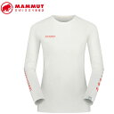 MAMMUT 1016-01040 QD Logo Print Longsleeve T-shirts AF Women white-mammut red PRT3 Apparel マムート レディース 長袖Tシャツ ホワイト MAM10160104000784(4)