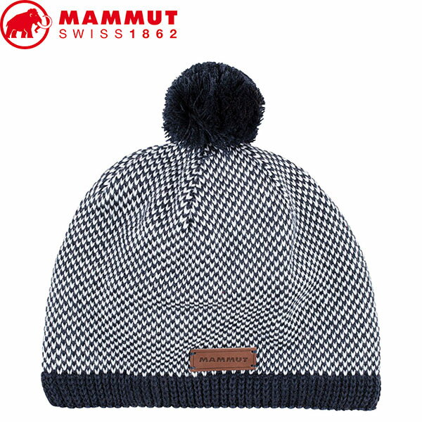 マムート MAMMUT レディース 帽子 ニット帽 ニットキャップ Snow Beanie marine-white MAM1191011205899(4)
