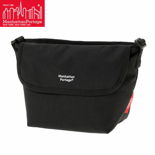 マンハッタンポーテージ メッセンジャーバッグ Manhattan Portage Nylon Messenger Bag Back Pocket W/ Divider Magnet Black マグネット開閉式 MP1603BPDMGNTBLK