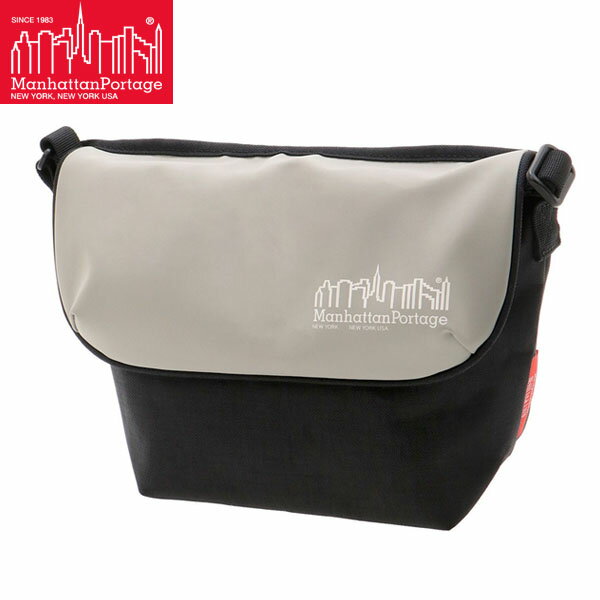 マンハッタンポーテージ メッセンジャーバッグ 防水 Manhattan Portage Nylon Messenger Bag Back Pocket W/ Divider Magnet VEG Leather 600D HYDR Gray ベジレザー マグネット開閉式 MP1603BPDMGNTVGL6GRY