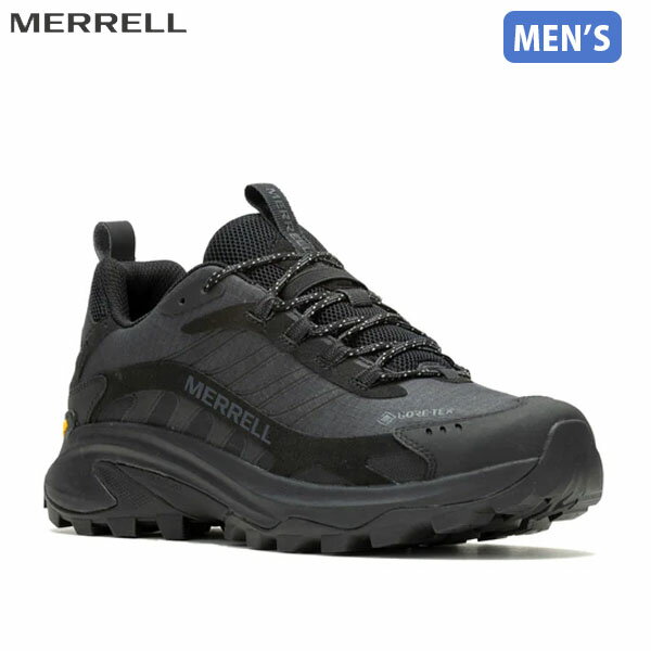 Rakuten - メレル MERRELL メンズ 登山靴 ハイキングシューズ トレッキングシューズ モアブ スピード 2 ゴアテックス ブラック 透湿防水 トレラン MERJ037513