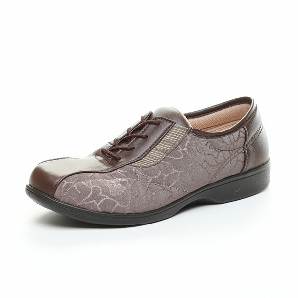 ムーンスター らくらく らくらく L007 ブラウン 3E レディース シニア 介護 婦人靴 軽量 12420617 MOONSTAR MOO12420617